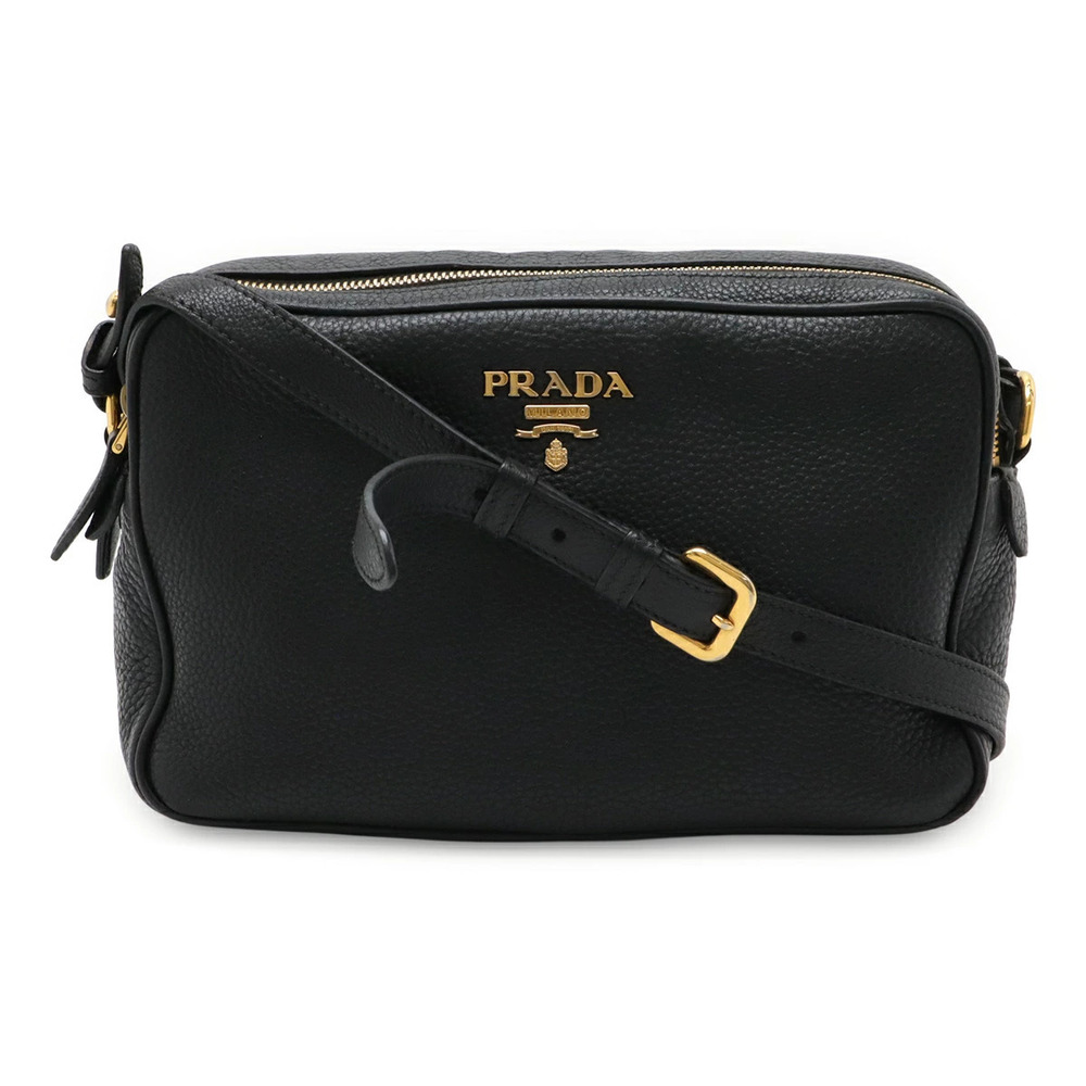 Prada Vitello Daino Crossbody Bag Leather NERO Black